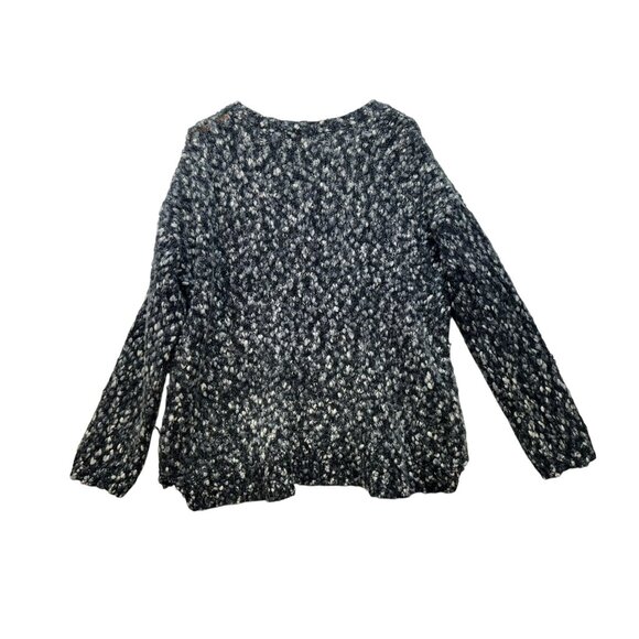 J. Jill Womens Wool Blend Sweater XL Gray & White Textured Pullover - Picture 9 of 11